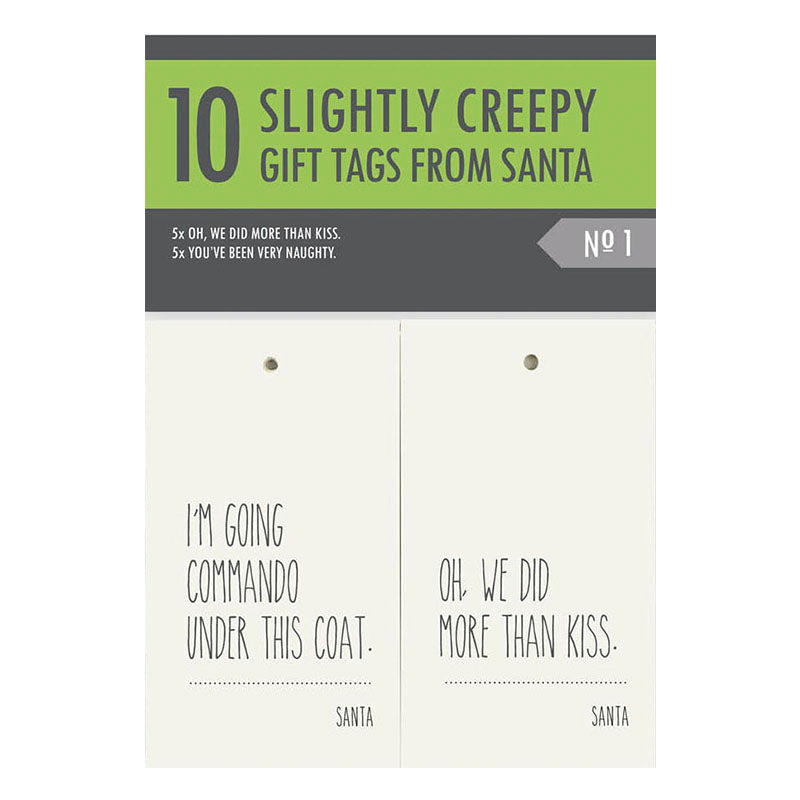 Slightly Creepy Santa Gift Tags No.1