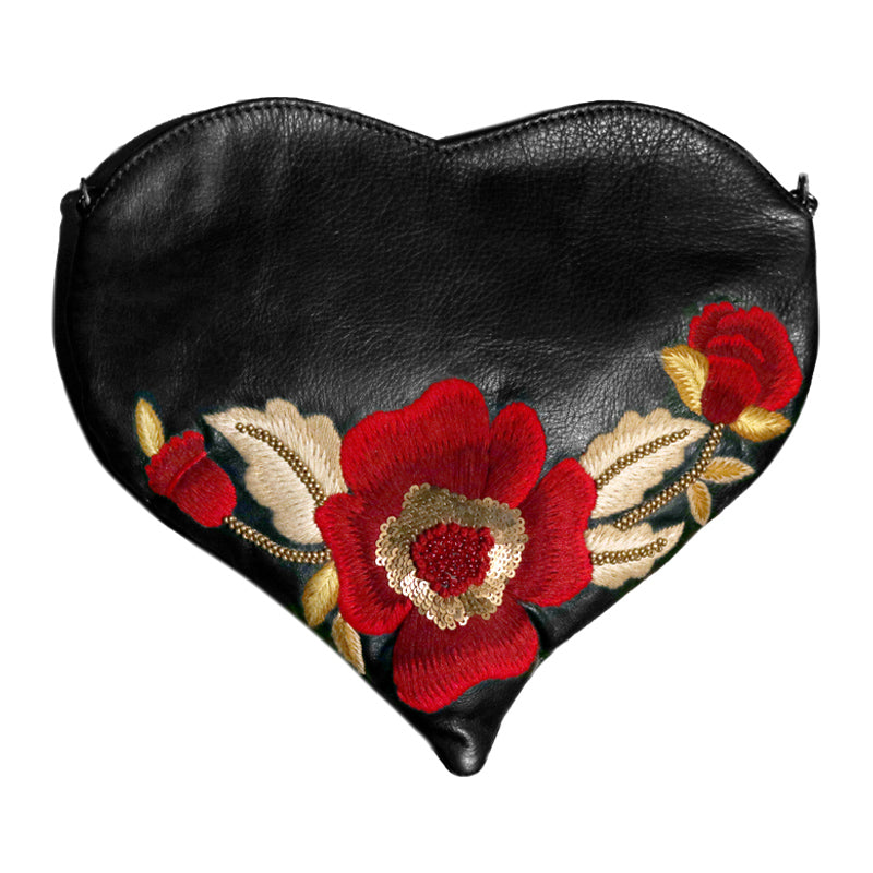 Heartbeat Leather Crossbody Bag