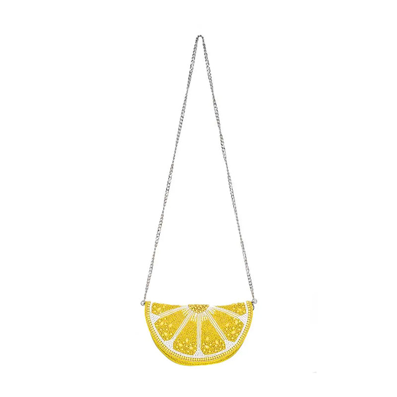 Tart Beaded Lemon Crossbody Handbag