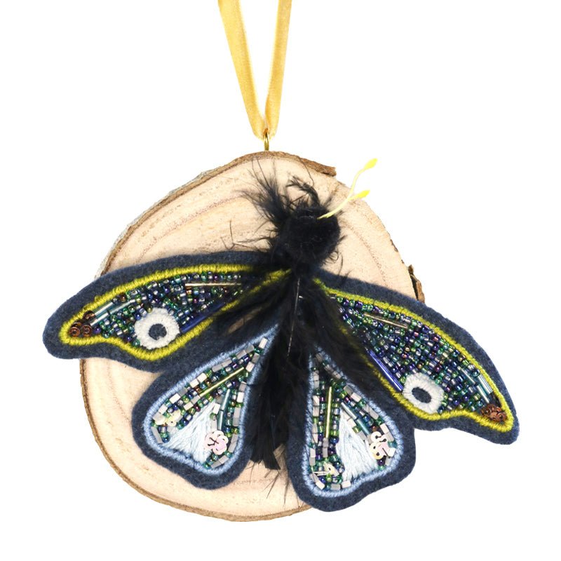 Moth Ornament, Dark Blue