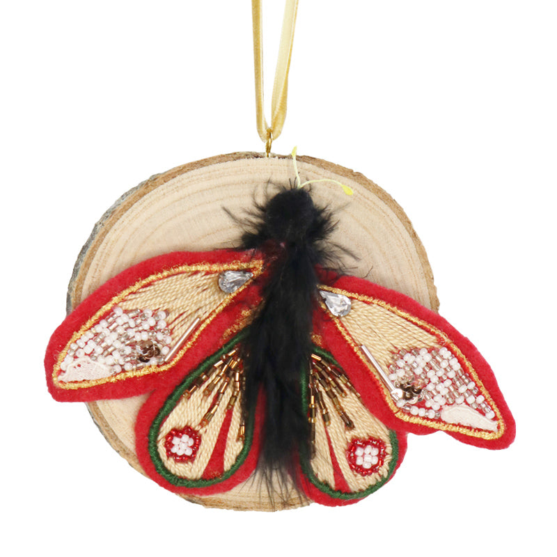 Moth Ornament, Red