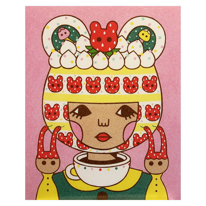 Strawberry Cake Bear Print