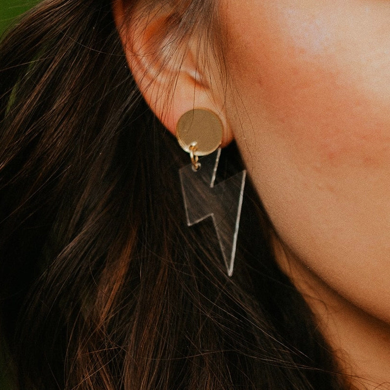 Lightning Bolt Dangle Earrings