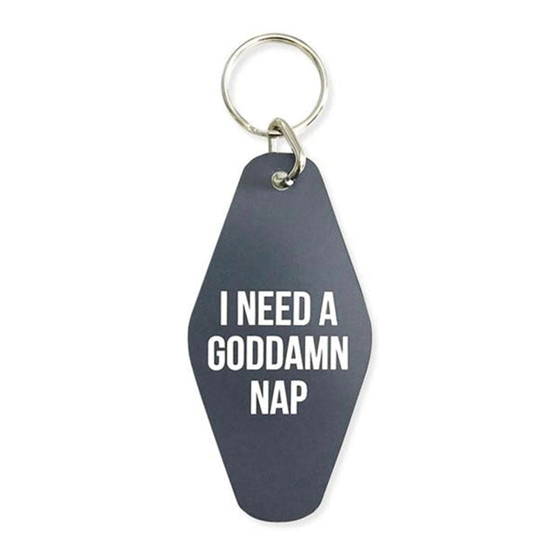 Goddamn Nap Motel Style Keychain