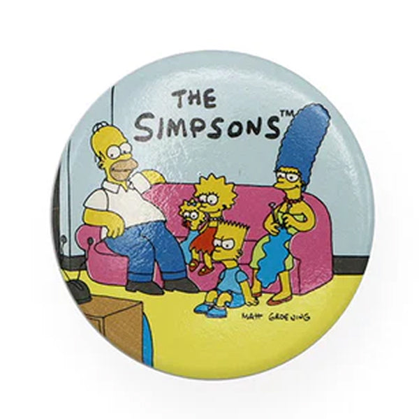 The Simpsons Vintage Button