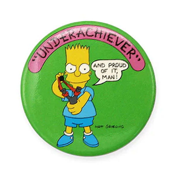 Underachiever Vintage Button