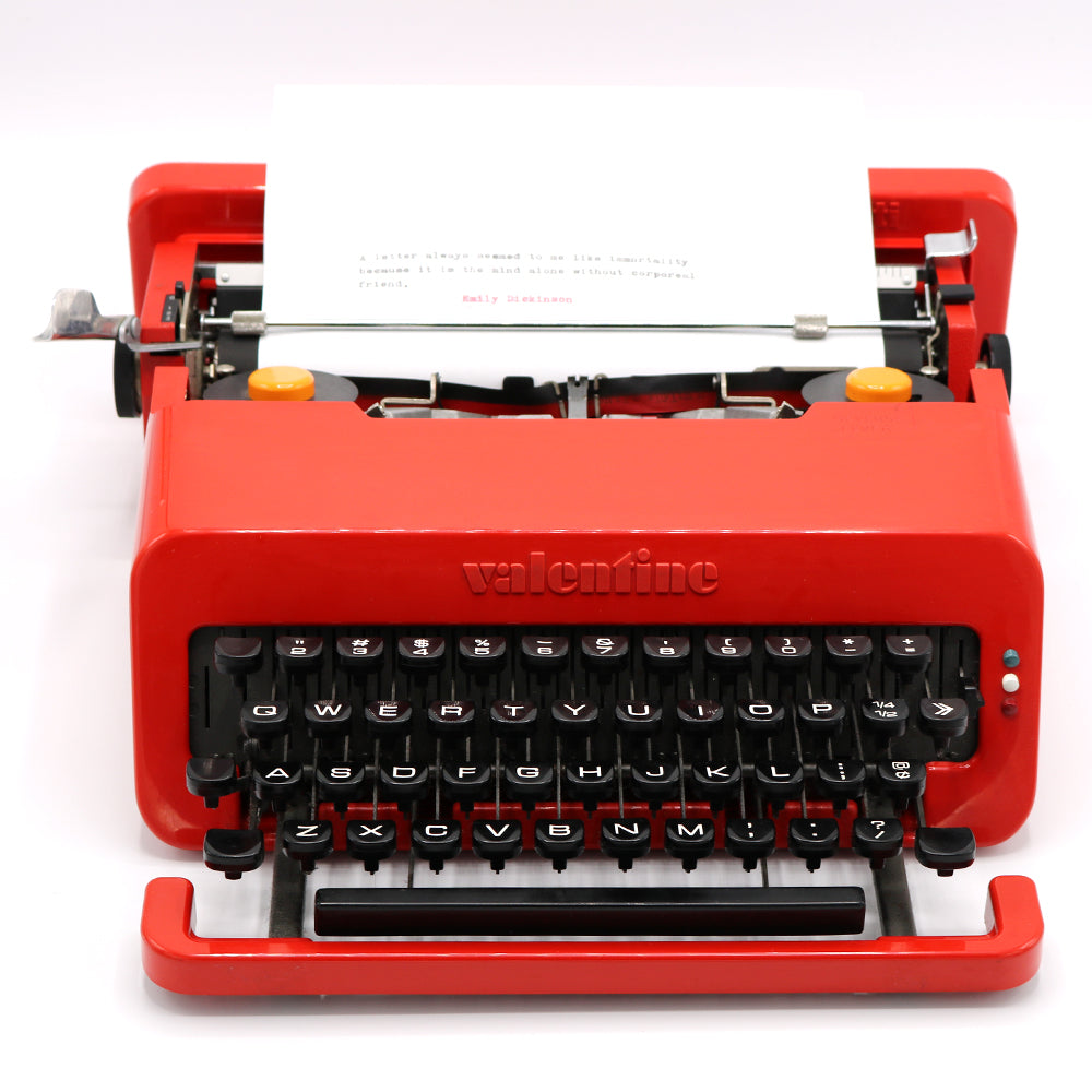 We can make a personalized, custom Typewritten Letter, note or poem for you typed on a vintage typewriter of your choosing from our current selection on white high-quality linen paper. Each letter can be up to 200 words, and can be single or double spaced. We will use black or red ink for your letter. Also available in store at FOLD Gallery DTLA.
