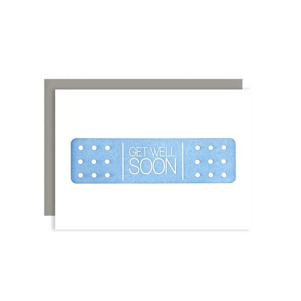 by Kiss and Punch Designs by Julie Stewart. A cute little Get Well Soon Bandage Card for your friend or loved one to let them know that you are thinking of him/her as they recover. Measures 3 1/2 x 4 7/8 inches.