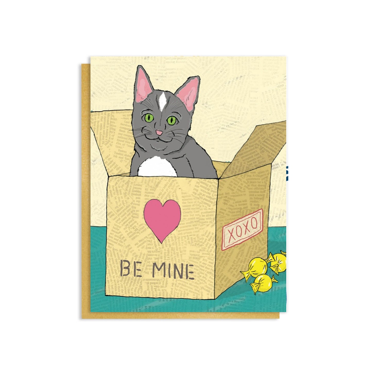 Be Mine Cat Card