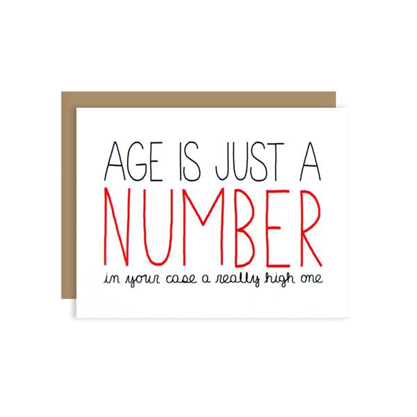 By Unblushing by Julie Ann Art. Just a Number Card: A2 100% recycled kraft envelope. Professionally printed on 120# heavy card stock. Blank inside for your own personal message. Measures 5.5 x 4.25 inches (A2) folded card. Also available in store at FOLD Gallery DTLA.