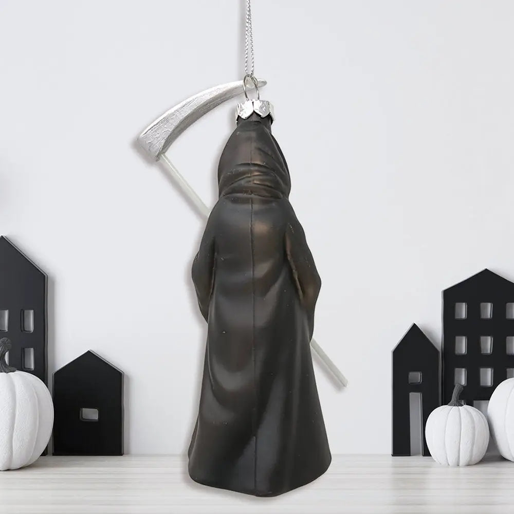 Grim Reaper Horror Glass Ornament