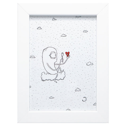 A Study of Missing You (Framed Print)