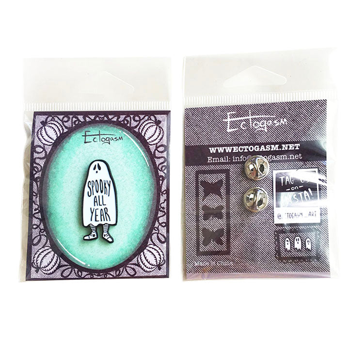 Spooky All Year Ghost Pin