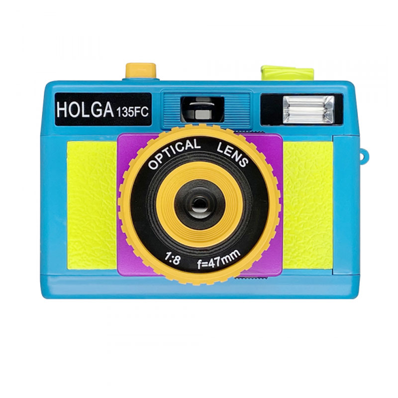 Holga 135FC 35mm Film Camera in Neon Retro