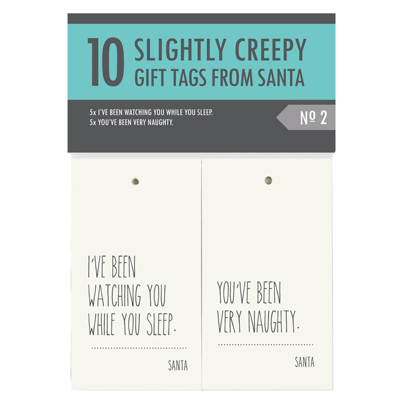 Slightly Creepy Santa Gift Tags No.2