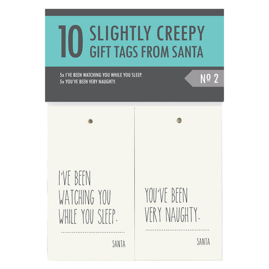 Slightly Creepy Santa Gift Tags No.2