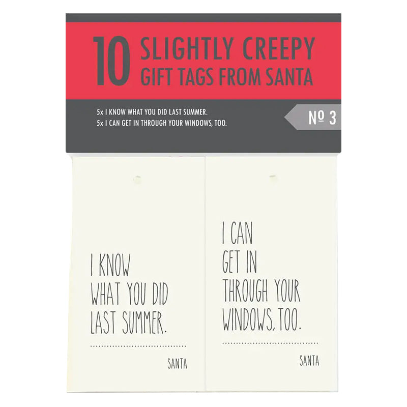 Slightly Creepy Santa Gift Tags No.3