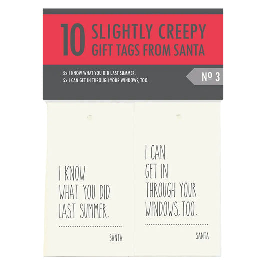 Slightly Creepy Santa Gift Tags No.3