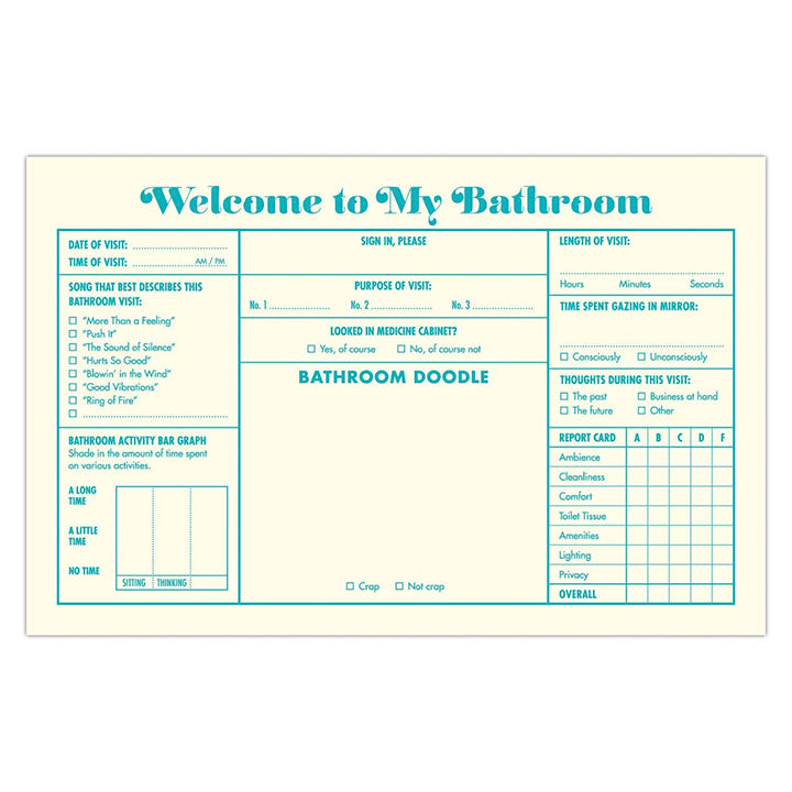 Bathroom Guest Book