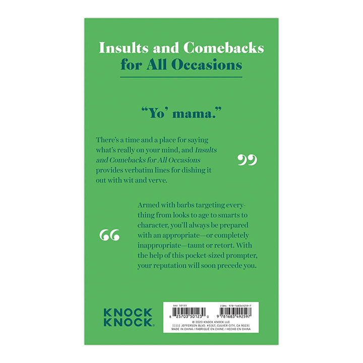 Insults and Comeback Lines for All Occasions