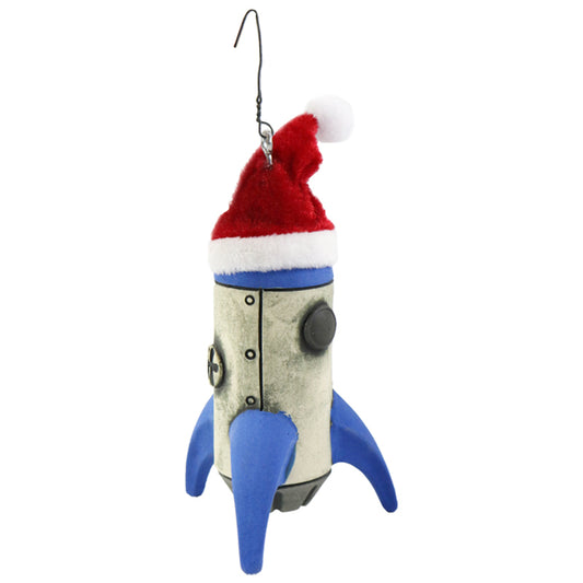 Rocket Ornament, Blue