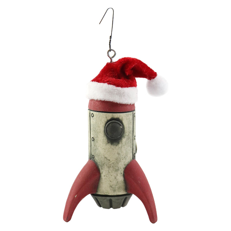 Rocket Ornament, Red