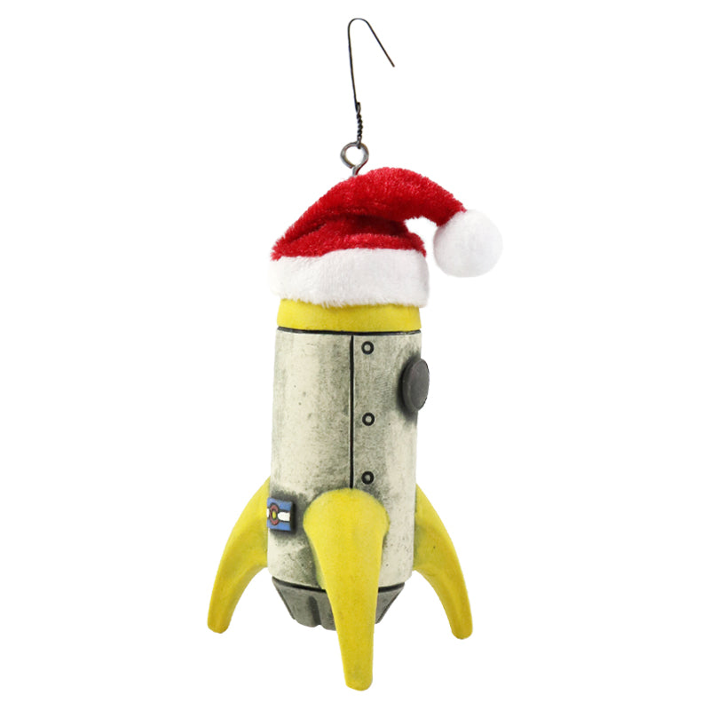 Rocket Ornament, Yellow