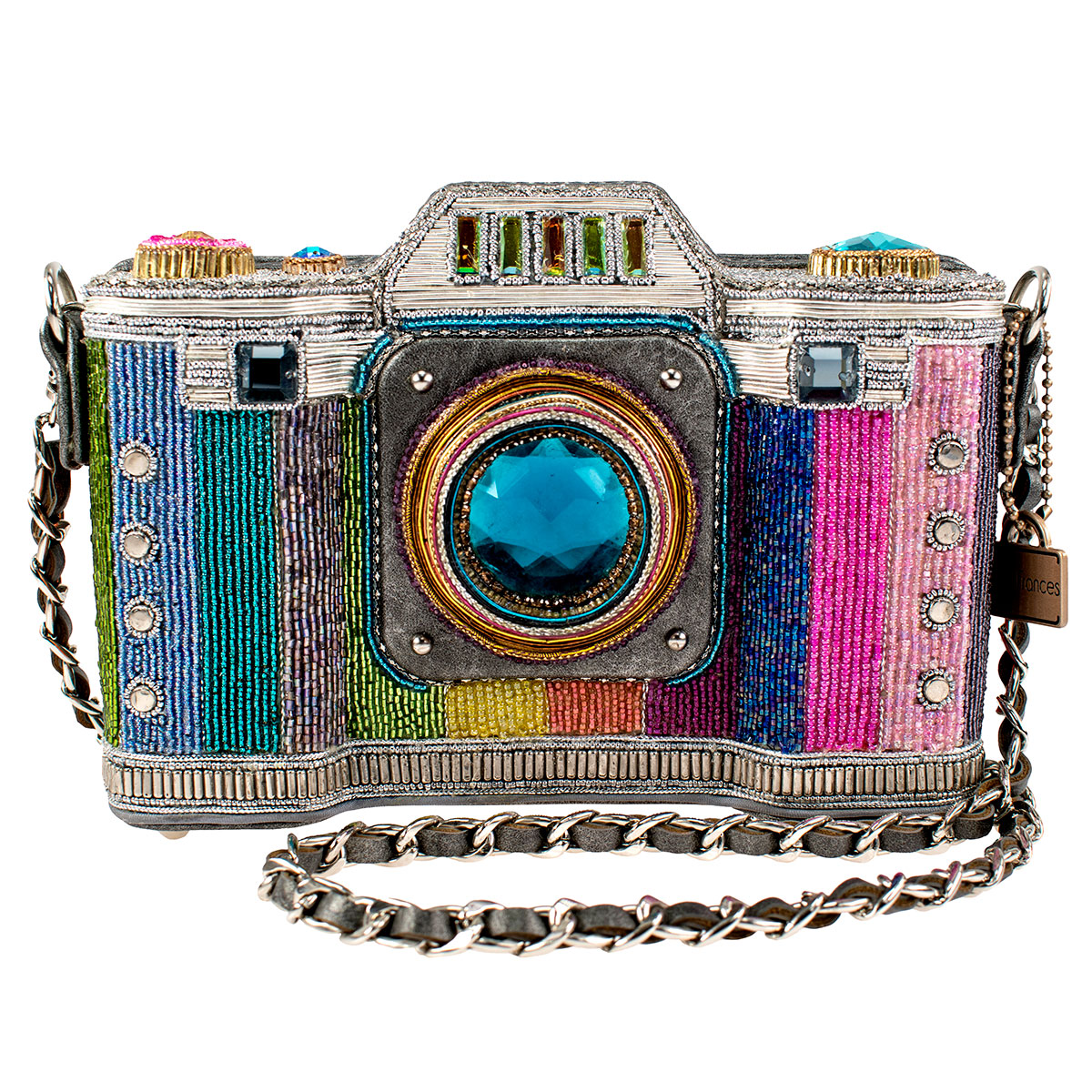 Life in Color Beaded Crossbody Camera Handbag