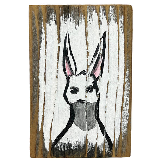 Small Bunny on Wood 1