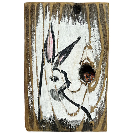 Small Bunny on Wood 2
