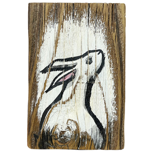 Small Bunny on Wood 4