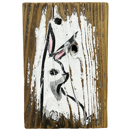 Small Bunny on Wood 5