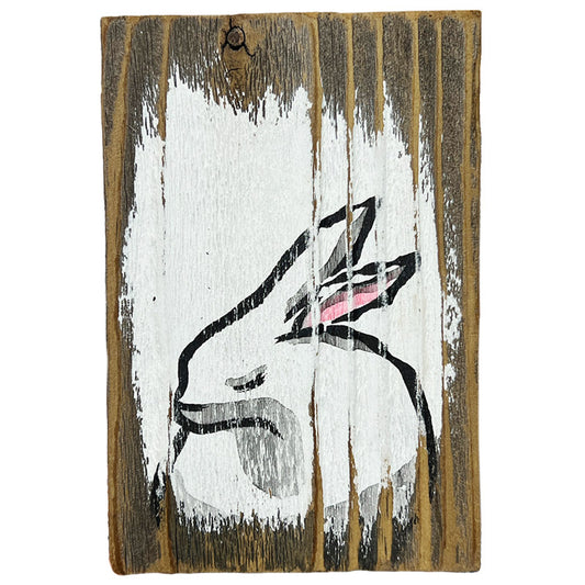 Small Bunny on Wood 6