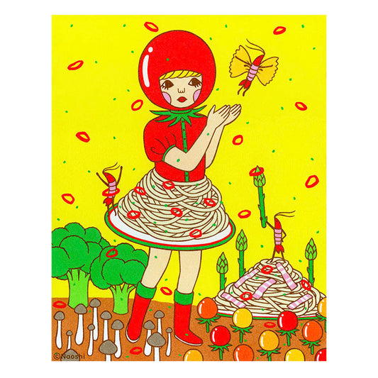 Page of Pentacles, The Merry Shrimps' Pasta Garden