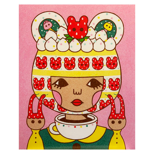 Strawberry Cake Bear Print