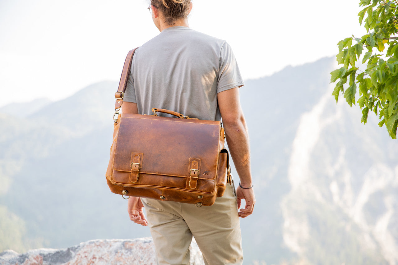 Sitka Leather Messenger Bag