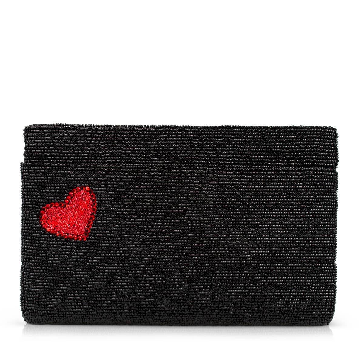 Stole My Heart Black with Red Heart Handbag