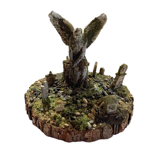 Handheld Cemetery with Angel Statue