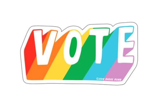 Rainbow Vote Sticker
