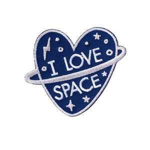 By Badge Bomb. The I Love Space Patch is Illustrated by Allison Cole. Measures 4x5 inches. Also available in store at FOLD Gallery DTLA.