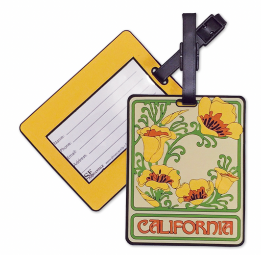 California Poppy PVC Luggage Tag