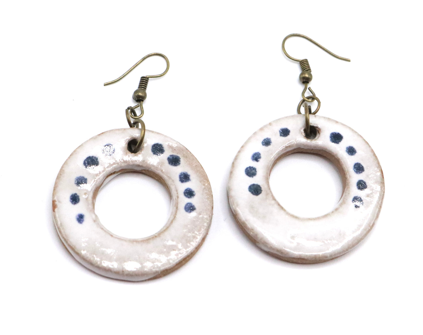 Ceramic Moon Earrings