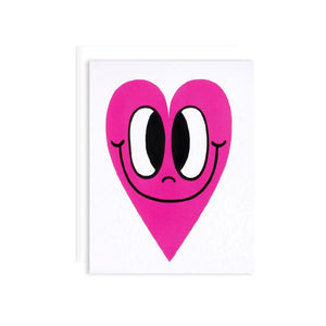 By Chris Uphues. Happy Pink Heart Card: High-quality digital offset printing on 100lb matte cover paper with AQ coating. Blank interior White A2 envelope included Measures 4.25 x 5.5 inches.