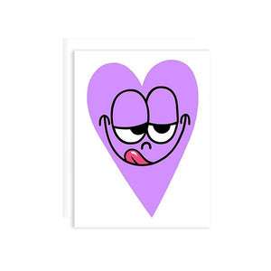 By Chris Uphues. Happy Tasty Grape Heart Card: High-quality digital offset printing on 100lb matte cover paper with AQ coating. Blank interior White A2 envelope included Measures 4.25 x 5.5 inches. 