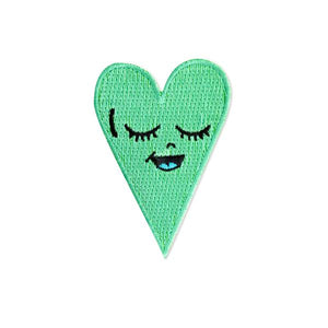 By Chris Uphues. High quality, 100% embroidered, iron-on Seafoam Green Heart Patch. Measures approximately 2.5 x 1.5 inches. Also available in store at FOLD Gallery DTLA.