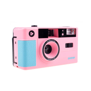 Dubblefilm SHOW Reusable 35mm Film Camera with Flash - Pink