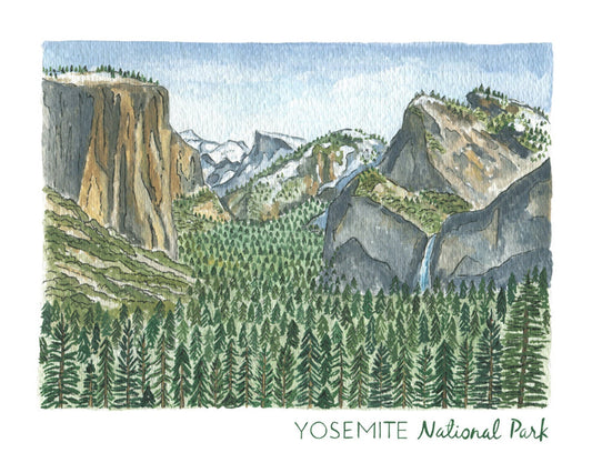 Yosemite Illustration Print