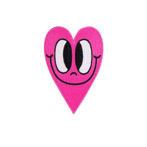 By Chris Uphues. High quality Crosseyed Hot Pink Heart Patch. 100% embroidered, iron-on. Measures approximately 4 x 2.75 inches. Also available in store at FOLD Gallery in DTLA.