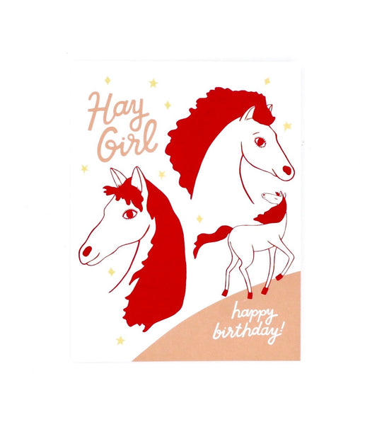 Hay Girl Card