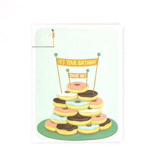 Donut Diver Birthday Card